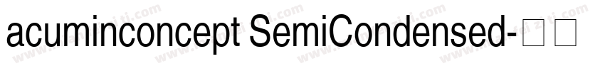 acuminconcept SemiCondensed字体转换